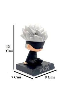 Trunkin Trunkin Jujutsu Kaisen Gojo Satoru Bobblehead | PVC Anime Figurine | Model Anime Toys Bobble Head (Multicolor) - 14 Cms  - Image 3
