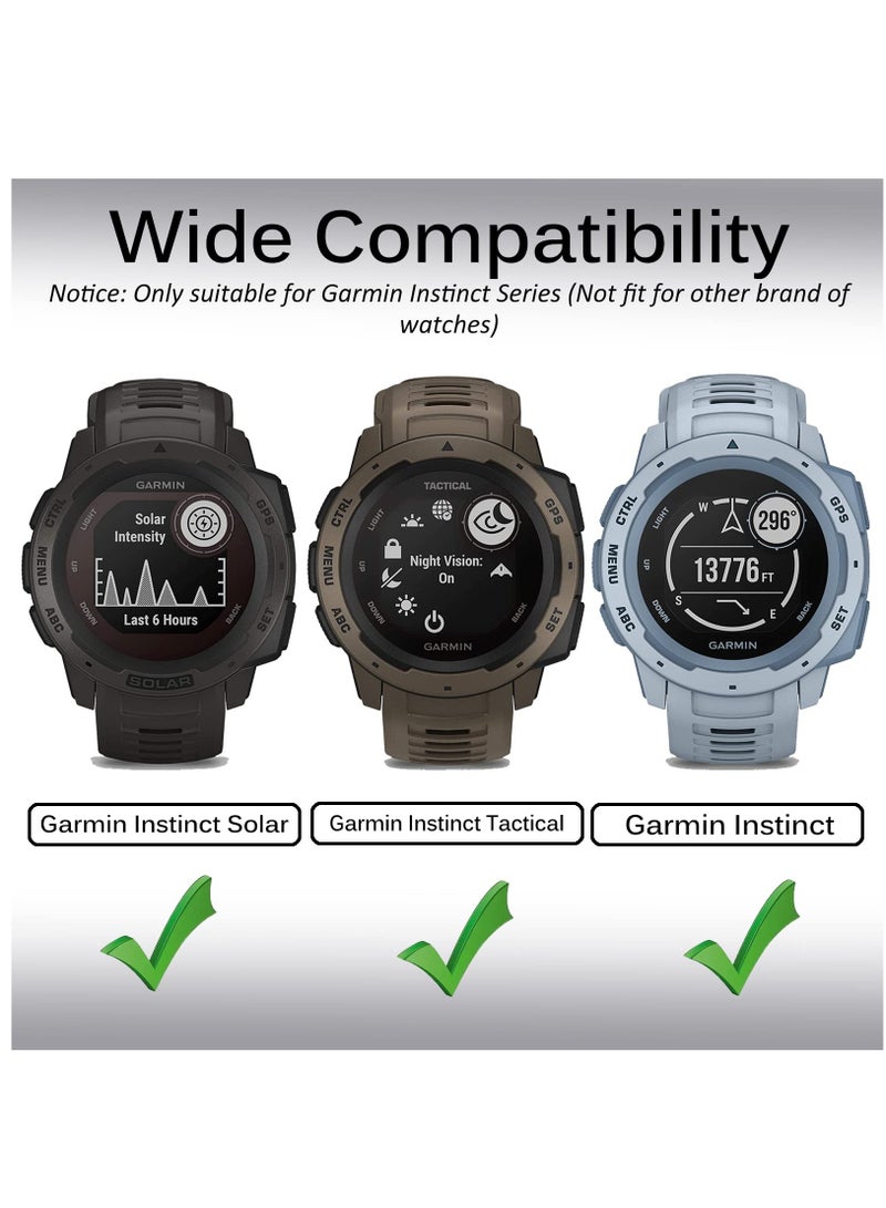 Zikra Cover Compatible with Garmin Instinct, Clear TPU Soft Rubber Replacement Case for Garmin Instinct, Ultra Slim Scratch Resistant, Easy Assembly, Perfect Fit (Clear Black) - Image 4