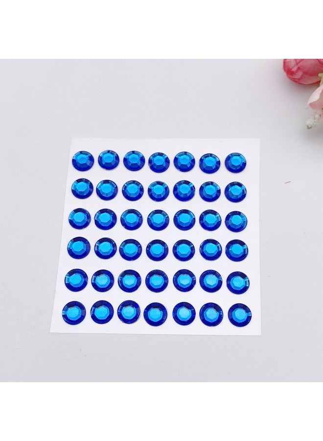 Explosions DIY Acrylic Diamond Sticker Photo Frame Decorative Sticker Accessories Material Closed Bag Water Drops Love Piece-Specifications Support Image Upload:42 8MM Round Diamonds-dark Blue - Image 1