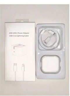 USB-C Power Adapter With Type-C To Lightning Cable White