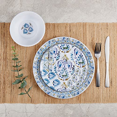 Fitz & Floyd Fitz and Floyd Azure Melamine Outdoor 12 Piece Dinnerware Set, Service for 4, Multicolor - Image 4