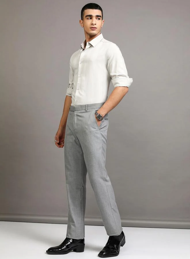 HIGHLANDER HIGHLANDER Slim Fit Striped Collared Shirt