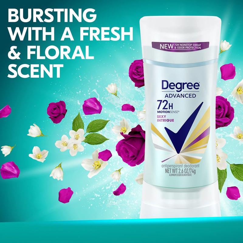 Degree Advanced MotionSense Antiperspirant Deodorant 4 Count 72-Hour Sweat And Odor Protection Sexy Intrigue Antiperspirant Deodorant For Women With MotionSense Technology 2.6oz - Image 3