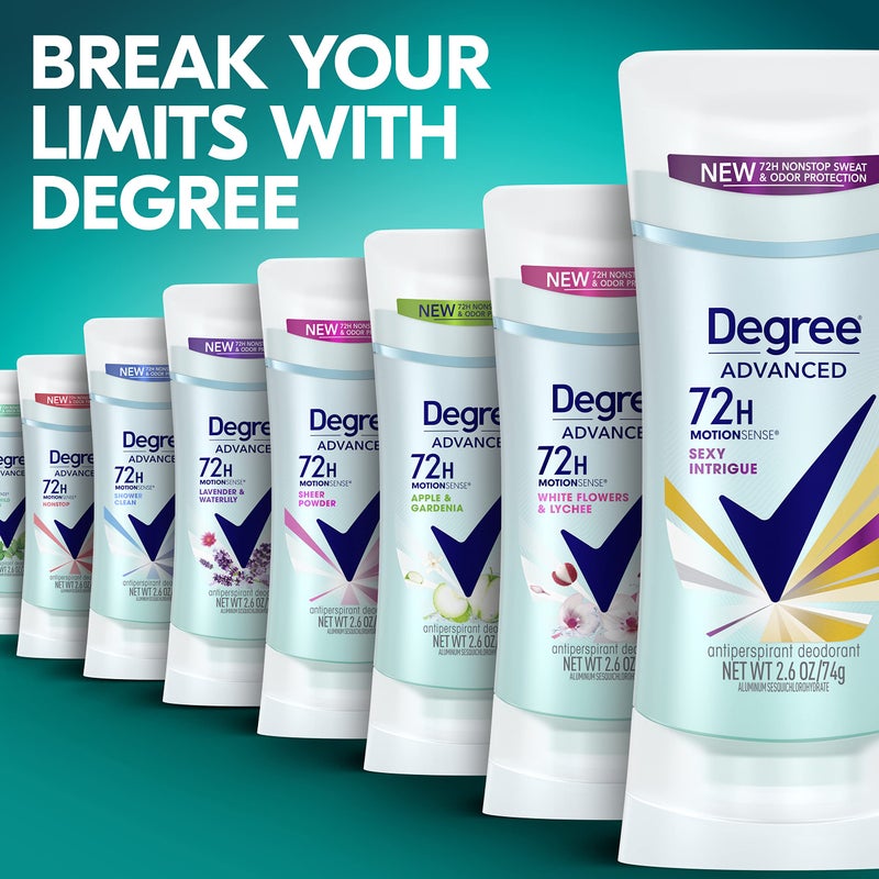 Degree Advanced MotionSense Antiperspirant Deodorant 4 Count 72-Hour Sweat And Odor Protection Sexy Intrigue Antiperspirant Deodorant For Women With MotionSense Technology 2.6oz - Image 2