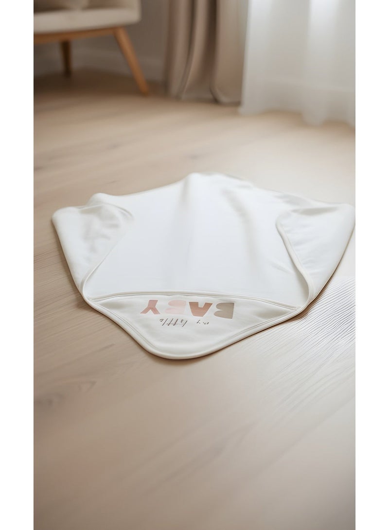 Mamas One Hooded Cotton Baby Blanket Cat-Rainbow – Soft & Breathable Newborn Wrap | Cozy Hooded Swaddle for Sleeping, Bath & Stroller - Image 2