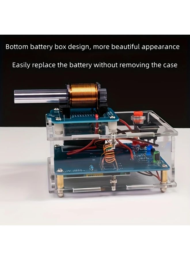 أطقم العلوم DIY لوحة دائرة البندقية الكهرومغناطيسية عالية الضغط وحدة لحام ممارسة مشروع STEM التعليمي - Image 4