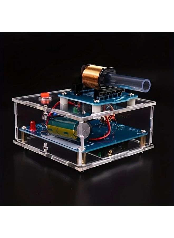 أطقم العلوم DIY لوحة دائرة البندقية الكهرومغناطيسية عالية الضغط وحدة لحام ممارسة مشروع STEM التعليمي - Image 1