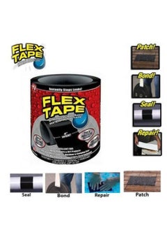 FLEX TAPE Strong Rubberized Waterproof Seal Tape Black 4x5inch 