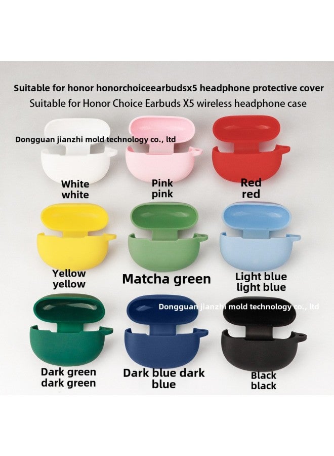 Honor Choice Earbuds X5 Protective Case Soft Silicone Bluetooth Earphone Cover Pure Color IP Style Injection Molding-Color:Black-Model:Choice Earbuds X5 - Image 3