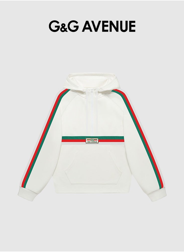 G&G AVENUE Men hooded sweatshirt sports casual half pullover blended comfortable sports with pocket hooded sweatshirt  - Image 1
