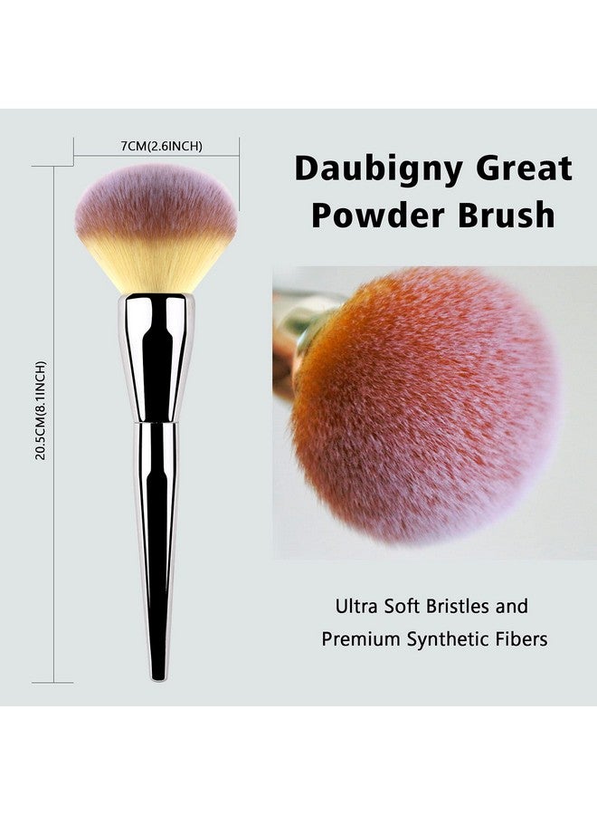 Daubigny Foundation Brush,Daubigny Large Powder Brush Flat Arched Premium Durable Kabuki Makeup Brush Perfect For Blending Liquid,Cream and Flawless Powder,Buffing, Blending,Concealer … - Image 3