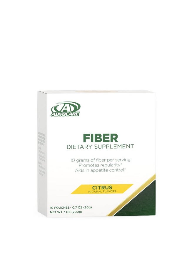 AdvoCare - Fiber Dietary Supplement Fiber Powder Supplement With Soluble And Insoluble Fiber Citrus Flavor 10 Pouches - Image 1