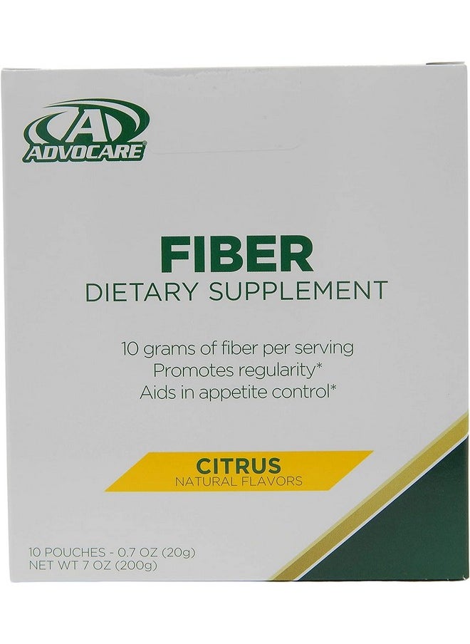 AdvoCare - Fiber Dietary Supplement Fiber Powder Supplement With Soluble And Insoluble Fiber Citrus Flavor 10 Pouches - Image 1
