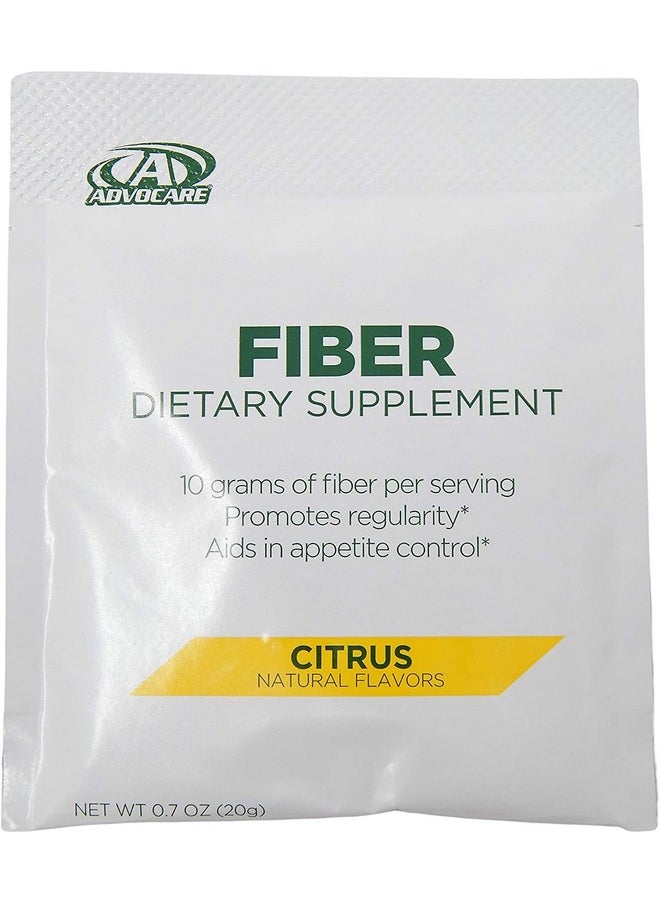 AdvoCare - Fiber Dietary Supplement Fiber Powder Supplement With Soluble And Insoluble Fiber Citrus Flavor 10 Pouches - Image 1