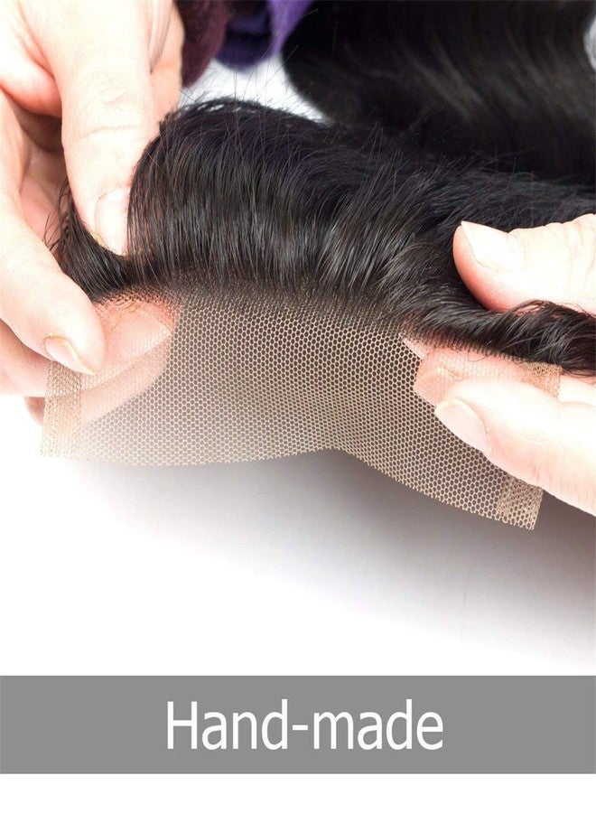 سيلينا وصلة شعر سيلينا دانتيل، شعر برازيلي بكر مموج، وصلة شعر دانتيل حرة، 4×4، شعر بشري طبيعي أسود اللون، 16 بوصة - Image 5