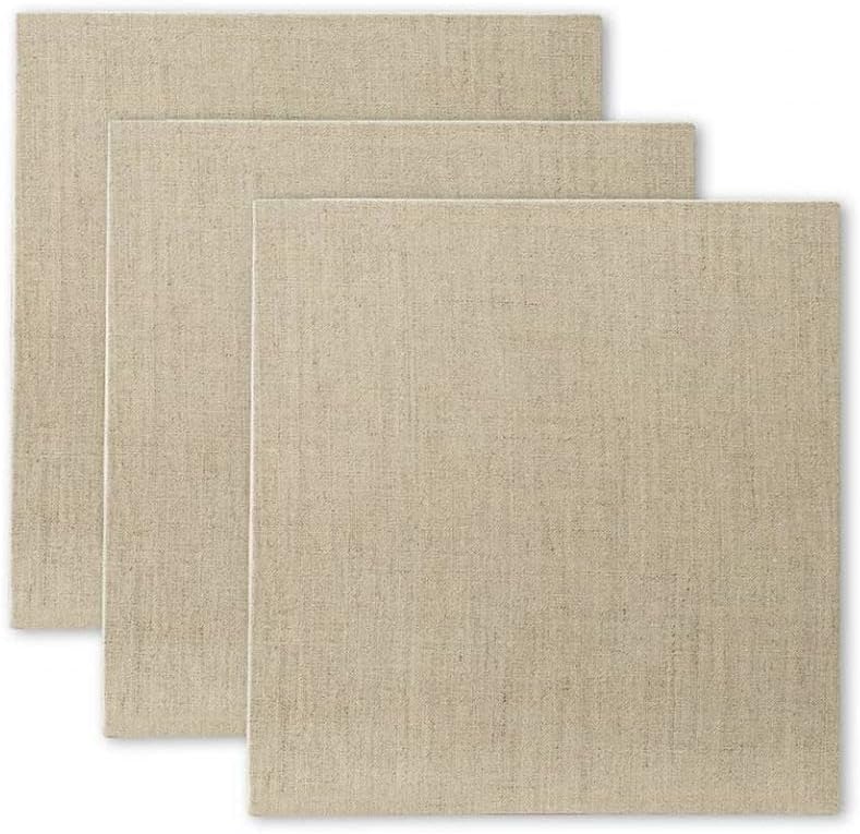 Senso Clear Primed Linen Panels - 4x4-3 Pack of Panels for Painting Oils, Acrylics, Pastels and More - Image 1