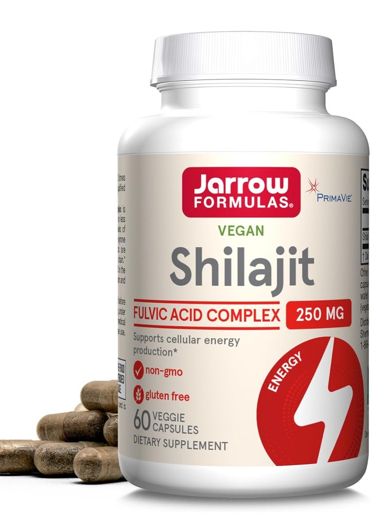 jarrow formulas Shilajit 250 mg, Dietary Supplement 60 Veggie Capsules, 60 Day Supply packing may vary - Image 1