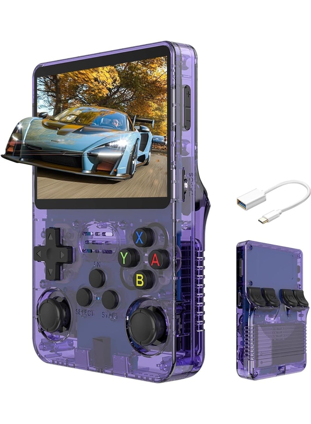 R36S Retro Handheld Video Game Console with 3.5-Inch Display, Long-Lasting Rechargeable Battery, Portable Classic Gaming System with Thousands of Built-In Games – Compact Handheld Console