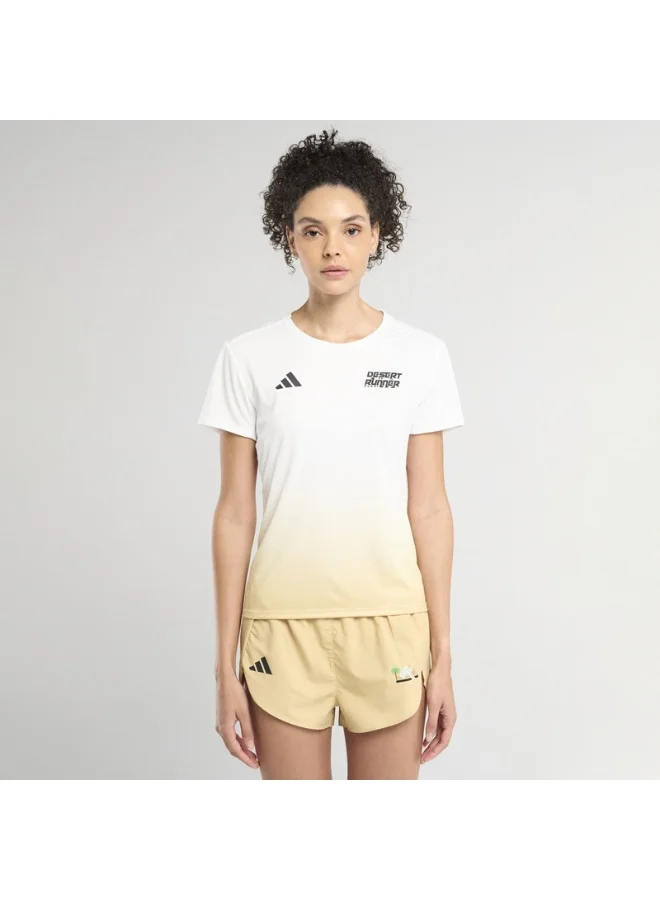 Adidas Adidas Desert Runner Dub Tee W Beige Running T-Shirts For Women 2XS