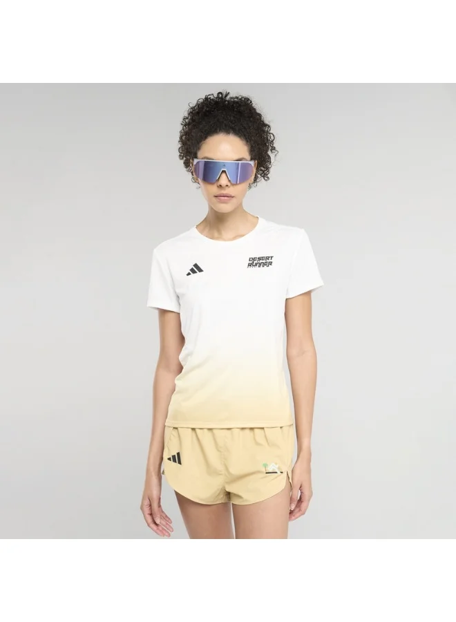 Adidas Adidas Desert Runner Dub Tee W Beige Running T-Shirts For Women 2XS
