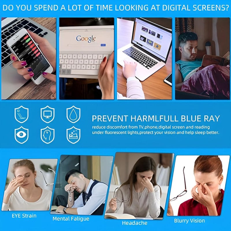 Iflash Zero Power Computer Bluelight Blocking Glasses For Men and Women | Blue Cut Computer Glasses | Anti Glare, Lightweight & Blocks Harmful Rays | Full Rim Square Glasses - Image 1