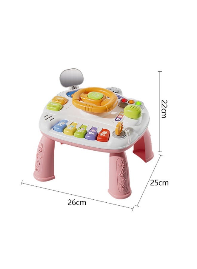 Vinnatsu Baby Toys for 1 Years, Musical Activity Table for 1 Year Old Boys Girls Gifts, Toddler Infant Toys, 26cm W x 25cm L x 22 cm H，Pink - Image 2