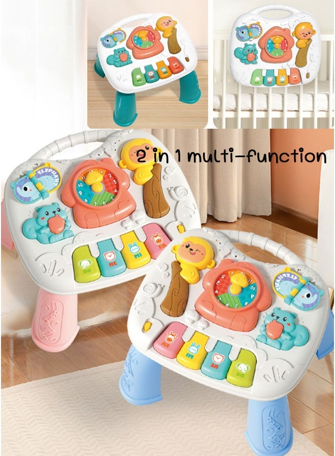 Vinnatsu Baby Toys for 1 Years, Musical Activity Table for 1 Year Old Boys Girls Gifts, Toddler Infant Toys, 26cm W x 25cm L x 22 cm H，Pink - Image 3