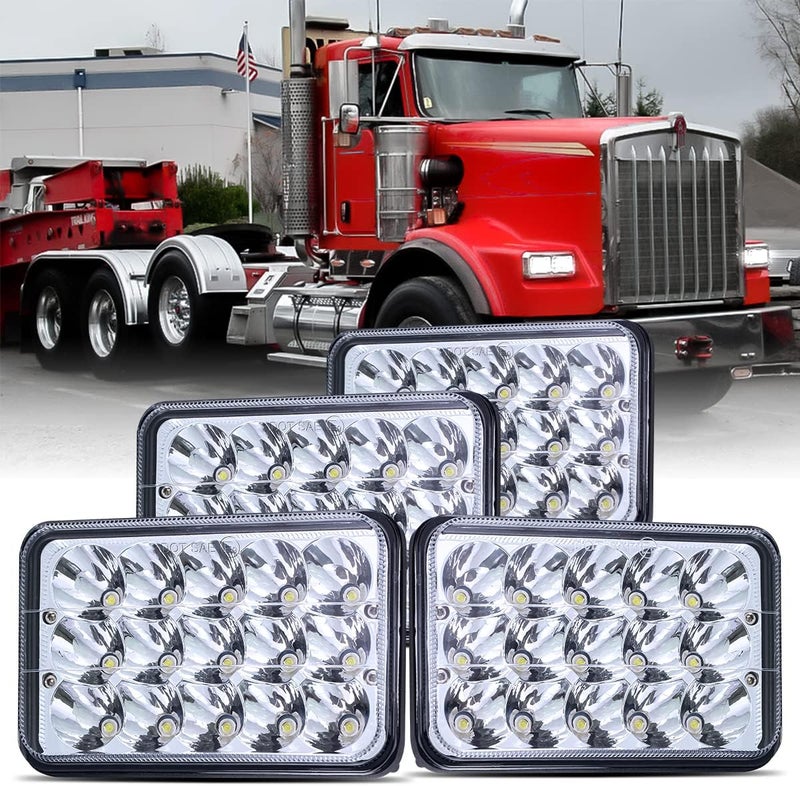 LEDMIRCY 4x6 Inch LED Headlights - High Low Beam Set - Image 1