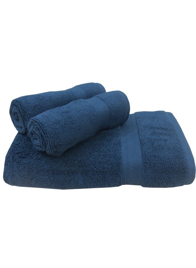 BIANCA [3pc] Ultra Soft Zero Twist 100% Cotton Towel -1pc Bath, 2pc Hand (Paradiso) | Super Absorbent, Fluffy | AeroCore Organic Technology - for Men, Women, Gym, Kitchen Solid-Multi - Image 4