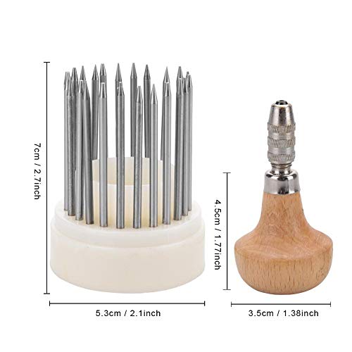 Salmue Beading Tools Set, 23pcs Diamond Setting Beading Tools Kit for Jewelry Making, Graver Beader with Wooden Handle, DIY Crafting Art Tool for Adults - Image 2