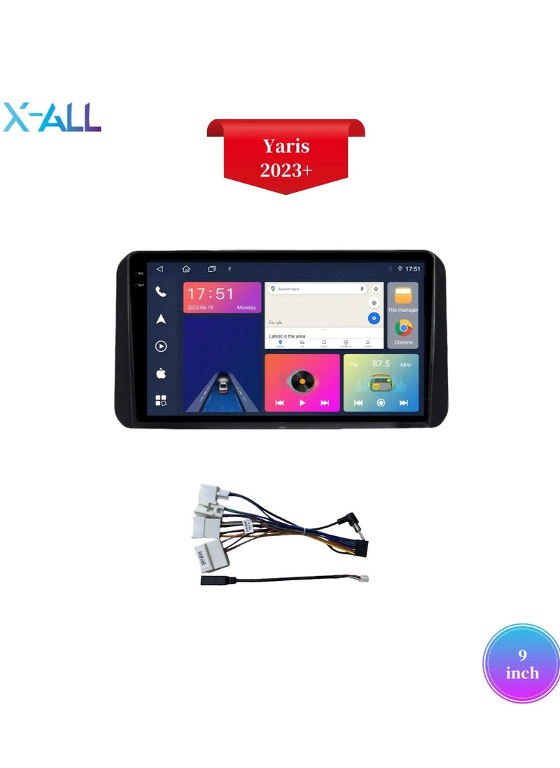 X-All Android decor and screen Yaris car model 2023 / 4 GB RAM + 32 GB storage space + Apple CarPlay  - Image 1