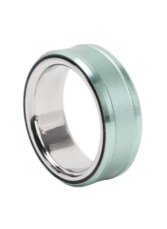 Smart Ring Health Tracker Stainless Steel Sleep Temperature Monitoring Step Counting Waterproof Smart Ring with Charging Case Cyan Type 20