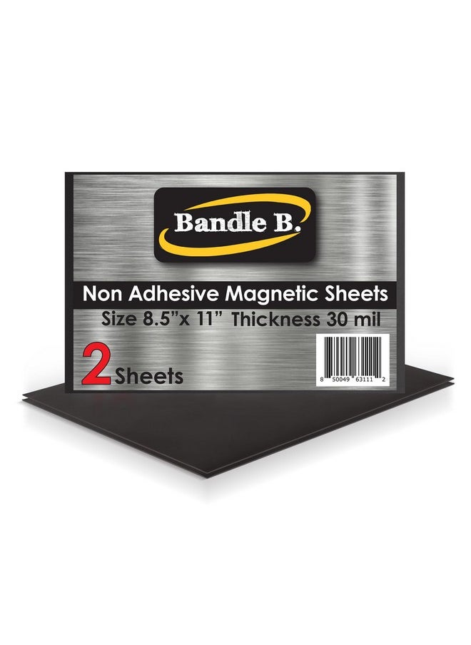 Bandle B. Bandle B Magnetic Sheets For Crafts 8.5"X11". Pack Of 2. Flexible Non Adhesive Magnetic Sheet For Metal Cutting Die Storage. Easy To Organize And Cut For Arts & Crafts Or Scrapbooking. Thickness 30  - Image 1