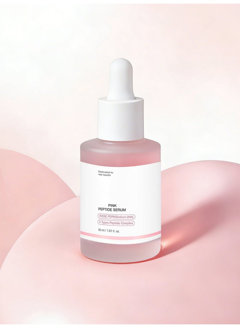 Pink Peptide Serum with Salmon DNA  1.01 Fl.Oz - Korean Moisturizing Firming Skincare - Image 1