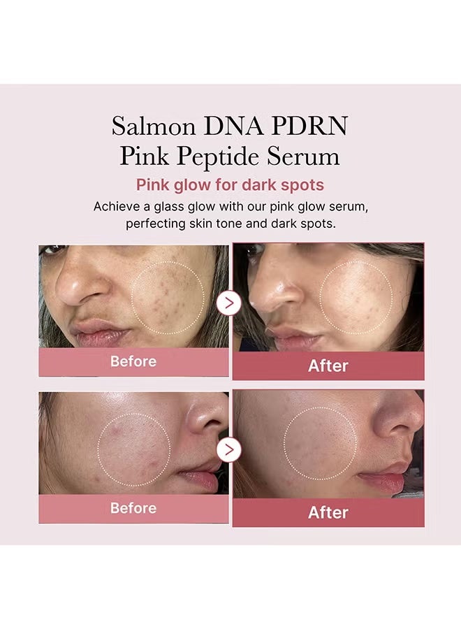 Pink Peptide Serum with Salmon DNA  1.01 Fl.Oz - Korean Moisturizing Firming Skincare - Image 2