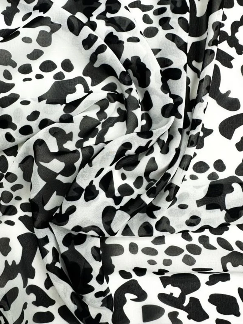 Pistore Black and White Leopard Patterned Colorful Bandana Scarf New Season Hair Accessory