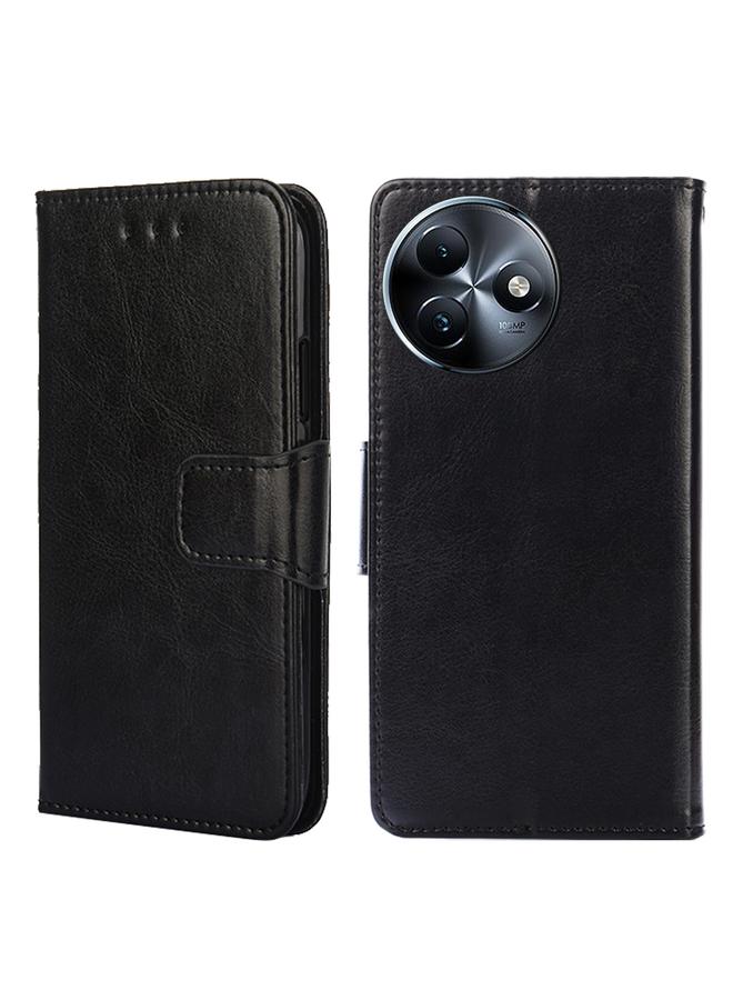 اس-توب جراب هاتف Itel S24 4G مصنوع من الجلد بنسيج كريستالي - Image 1