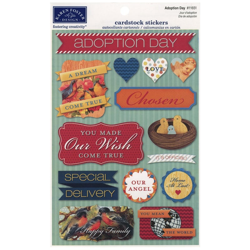 Karen Foster Design Cardstock Stickers-Adoption Day - Image 3