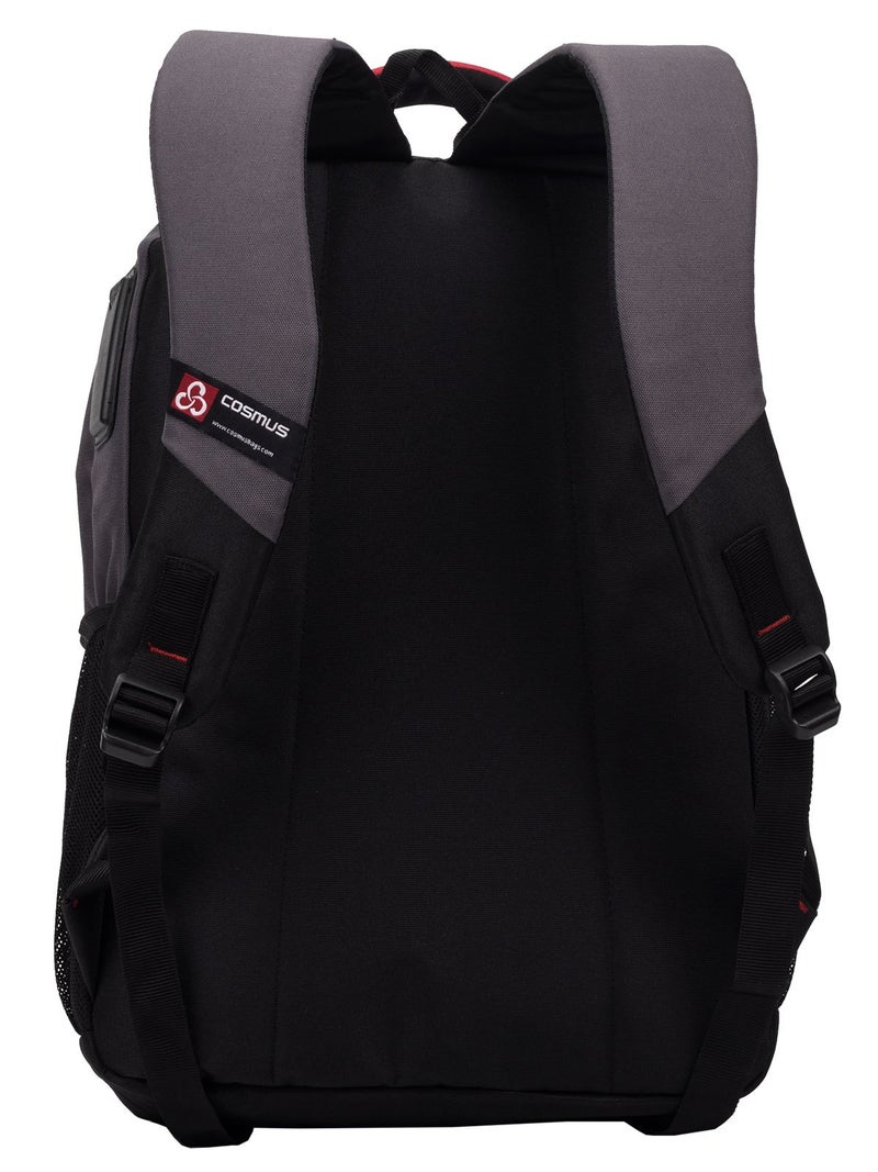 COSMUS Rugged School Leeds Polyester Waterproof Backpack Bags With Laptop Section For Class 6-9 - (Grey, 33L, 3 Compartments) - Image 4