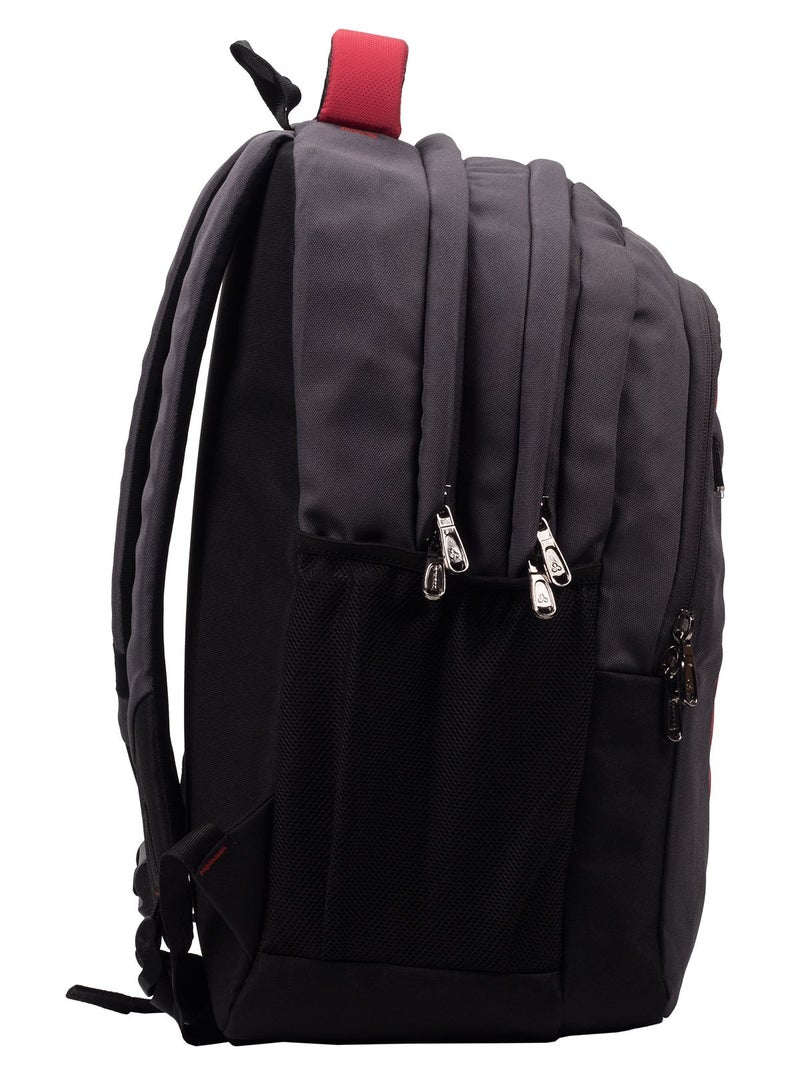 COSMUS Rugged School Leeds Polyester Waterproof Backpack Bags With Laptop Section For Class 6-9 - (Grey, 33L, 3 Compartments) - Image 5