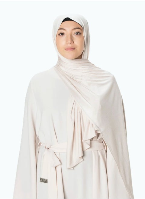 PERFECTORY Soft Stretch Jersey Hijabs, Effortless Style and Comfort, Curated Collection- Ivory