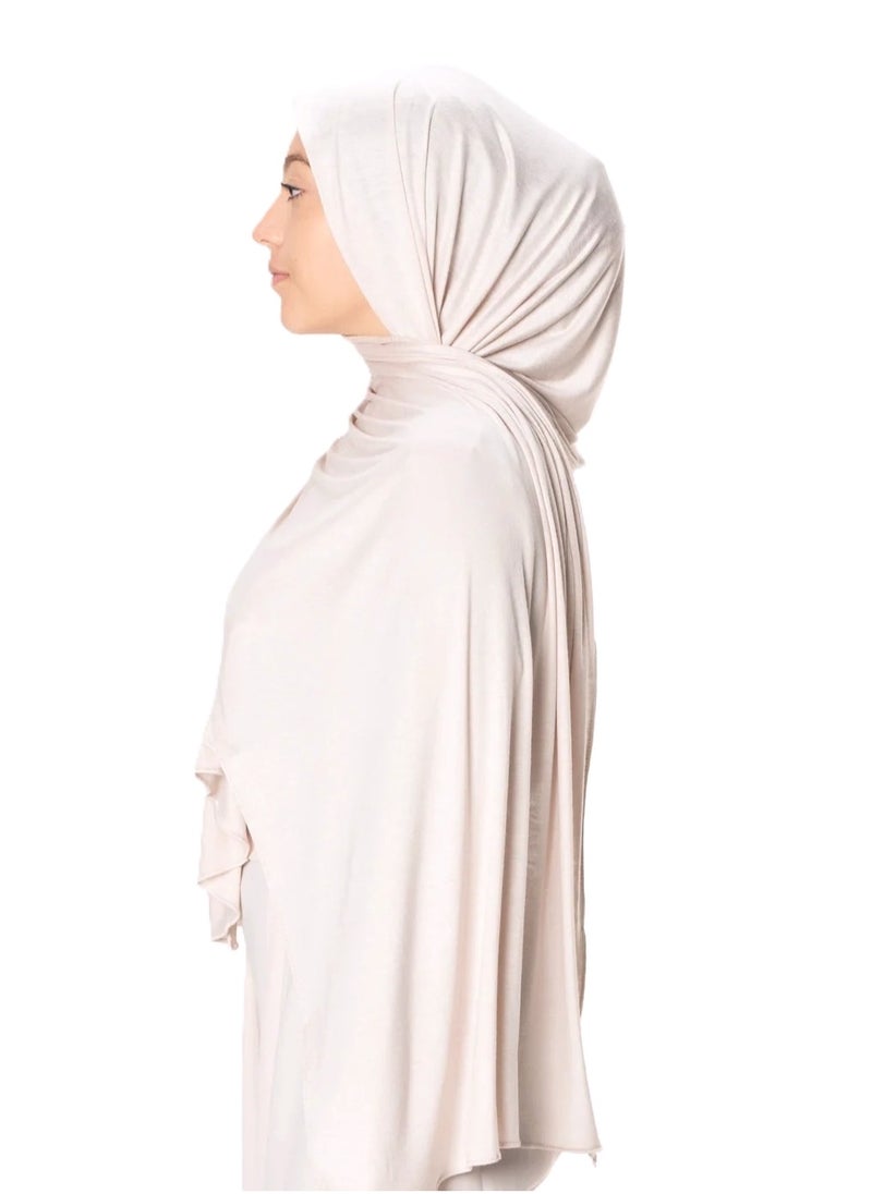 Perfectory - PERFECTORY Soft Stretch Jersey Hijabs, Effortless Style and Comfort, Curated Collection- Ivory - Image 1