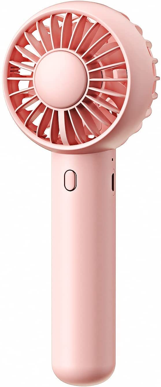 Gaiatop Mini Portable Fan, Powerful Hand Fan Cute Design 3 Speed Personal Small Desk Fan With Base, Lightweight Rechargeable Usb Handheld Fan For Girl, Women, Men, Indoor, Outdoor, 15 Cm, Pink - Image 1
