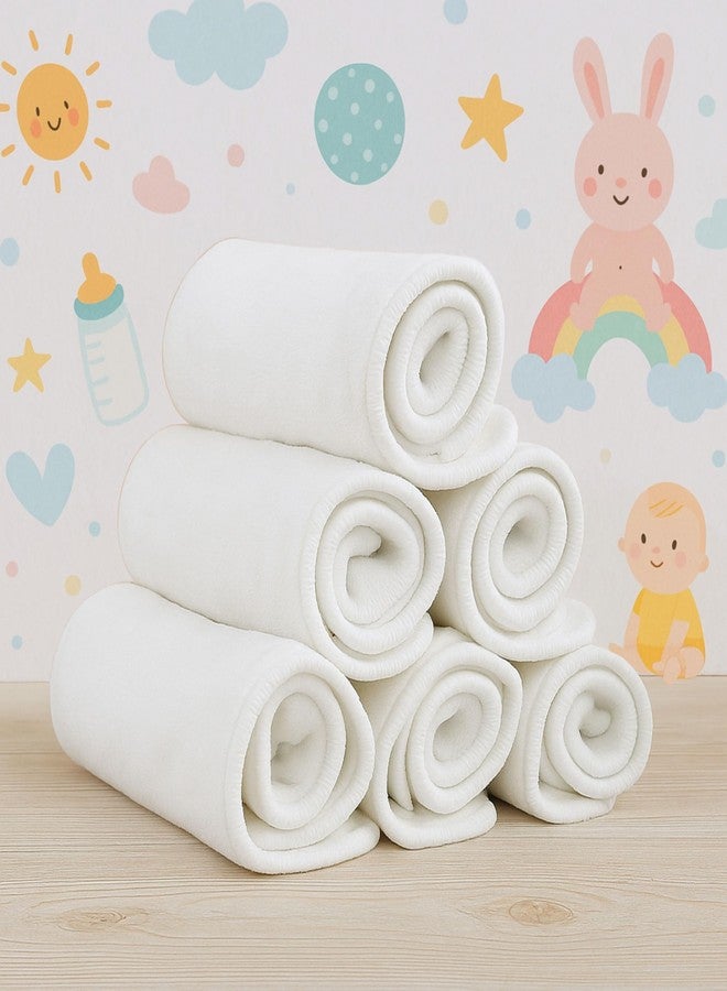 AEREX Reusable Diaper Inserts Pads | Unisex Baby Diaper Insert Pad | 4 Layer Microfiber Washable Cloth Diaper Liner Pad For Newborn Babies | Nappy Inserts for Baby Cloth Diapers (Pack of 5) - Image 1