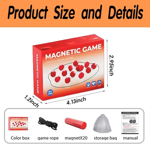 Winbar Magnetic Chess Game Strategic Standing Play for Kids AdultsStones Game Exciting Magnetic Game for Easter Family Game Night - Image 5