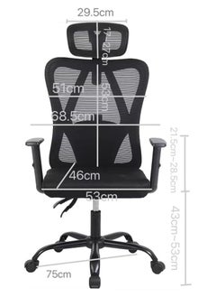Gogoya Office Chair, Ergonomic Desk Chair Breathable Mesh Chair with Adjustable High Back Lumbar Support Flip-up Armrests, Executive Rolling Swivel Comfy Task Computer Chair for Home Office  - Image 2