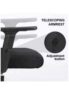 Gogoya Office Chair, Ergonomic Desk Chair Breathable Mesh Chair with Adjustable High Back Lumbar Support Flip-up Armrests, Executive Rolling Swivel Comfy Task Computer Chair for Home Office  - Image 5