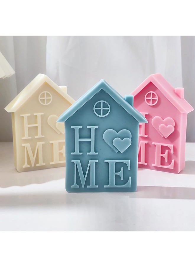ESEDAGE Home House Mold House Resin Mold House Candle Mold Home Resin Casting Mold Resin Making Molds Silicone Mold for Candle Home Decorate Mold Candle Making Mold 3D Animal Mold - Image 1