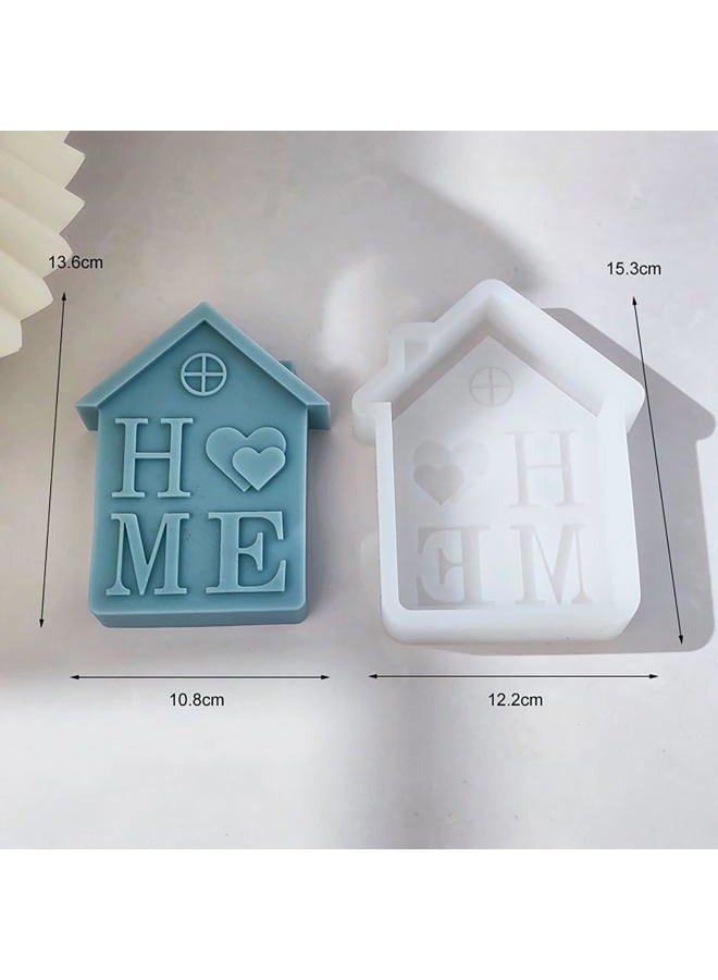 ESEDAGE Home House Mold House Resin Mold House Candle Mold Home Resin Casting Mold Resin Making Molds Silicone Mold for Candle Home Decorate Mold Candle Making Mold 3D Animal Mold - Image 4