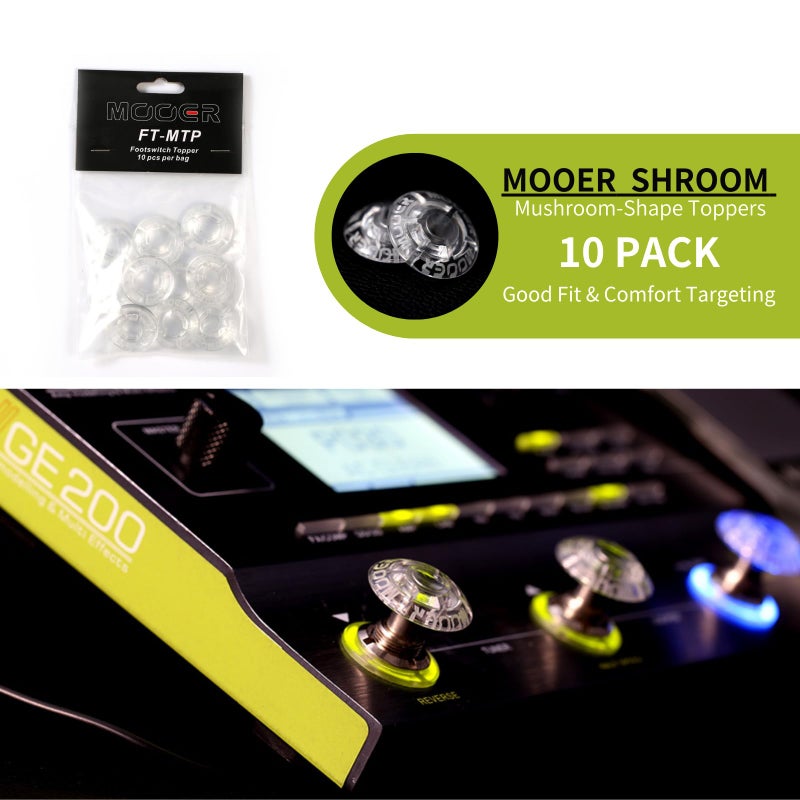 MOOER Shrooms Clear Footswich Topper Guitar Effects Pedal Cap Multi Processor Pedalboard Toppers - Image 2